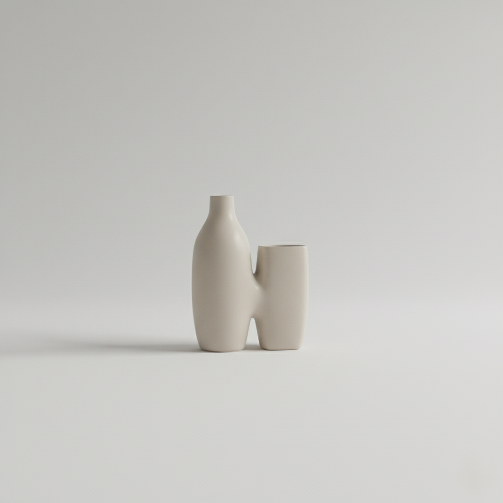 Unity Vase Duo Modern Interlocking Vases Neutral Scandinavian Design