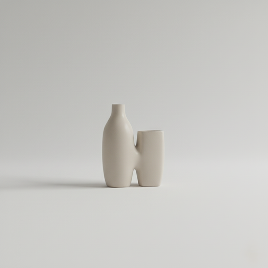 Unity Vase Duo Modern Interlocking Vases Neutral Scandinavian Design