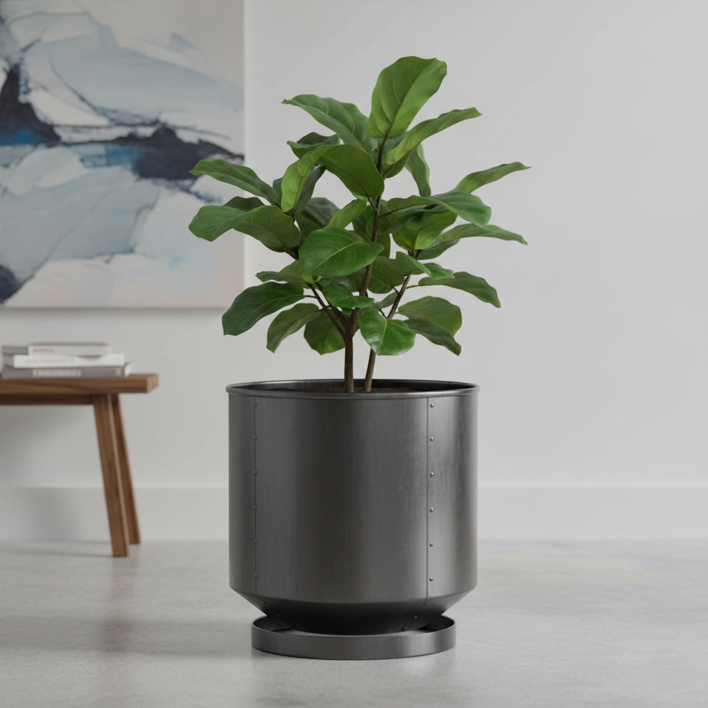 Metal Plant Pot Industrial Style