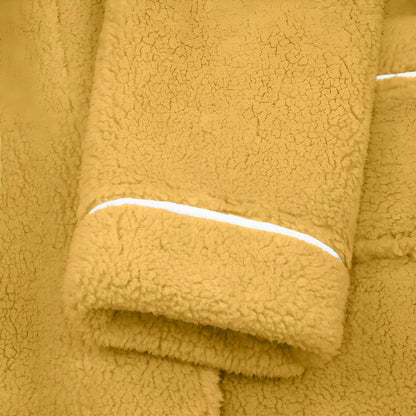 Sherpa Comfort Bathrobe – Unisex Coral Fleece Robe with Shawl Collar and Pockets